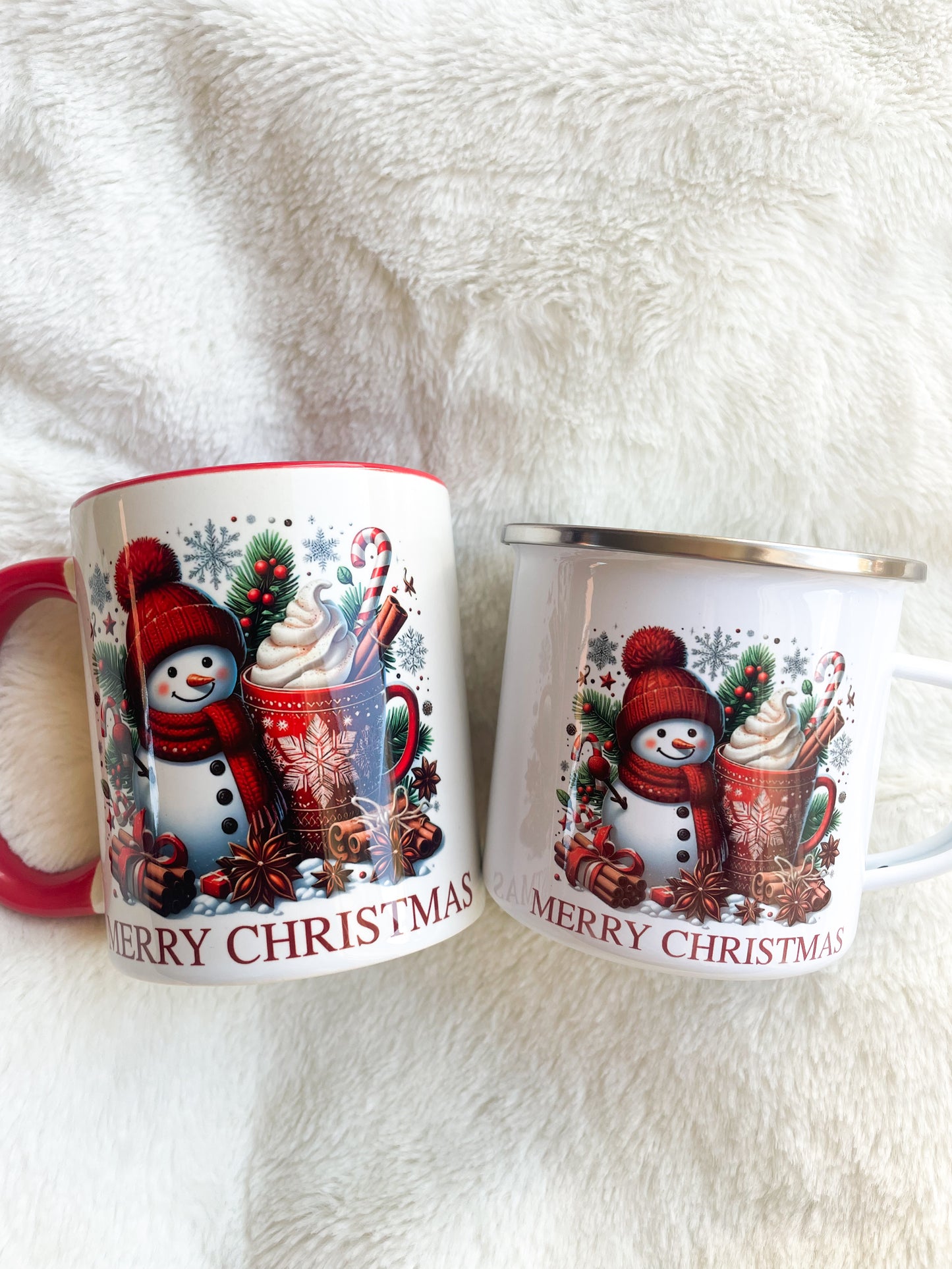 Christmas mug with snowman