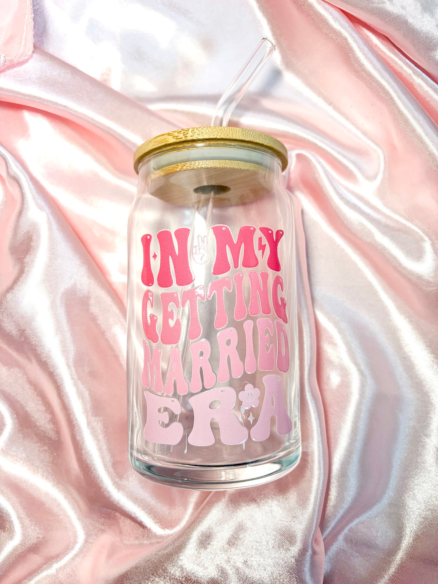 In my getting married era glass can, drinkware for 2026 Bride