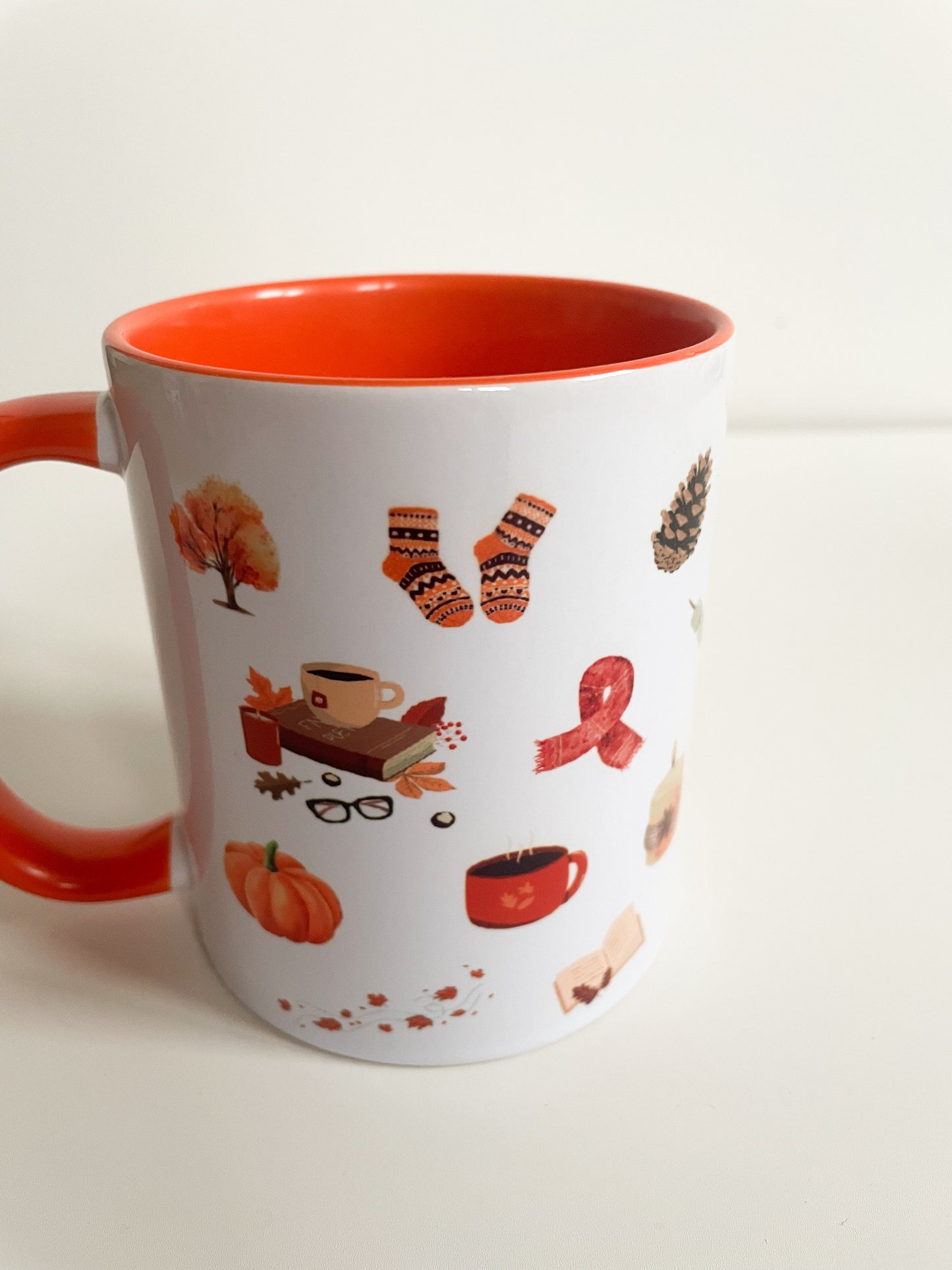 Orange autumn mug