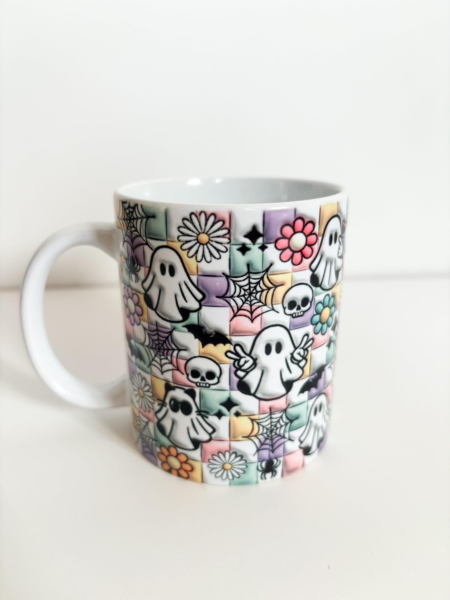Autumn, Halloween, cute ghosts mug