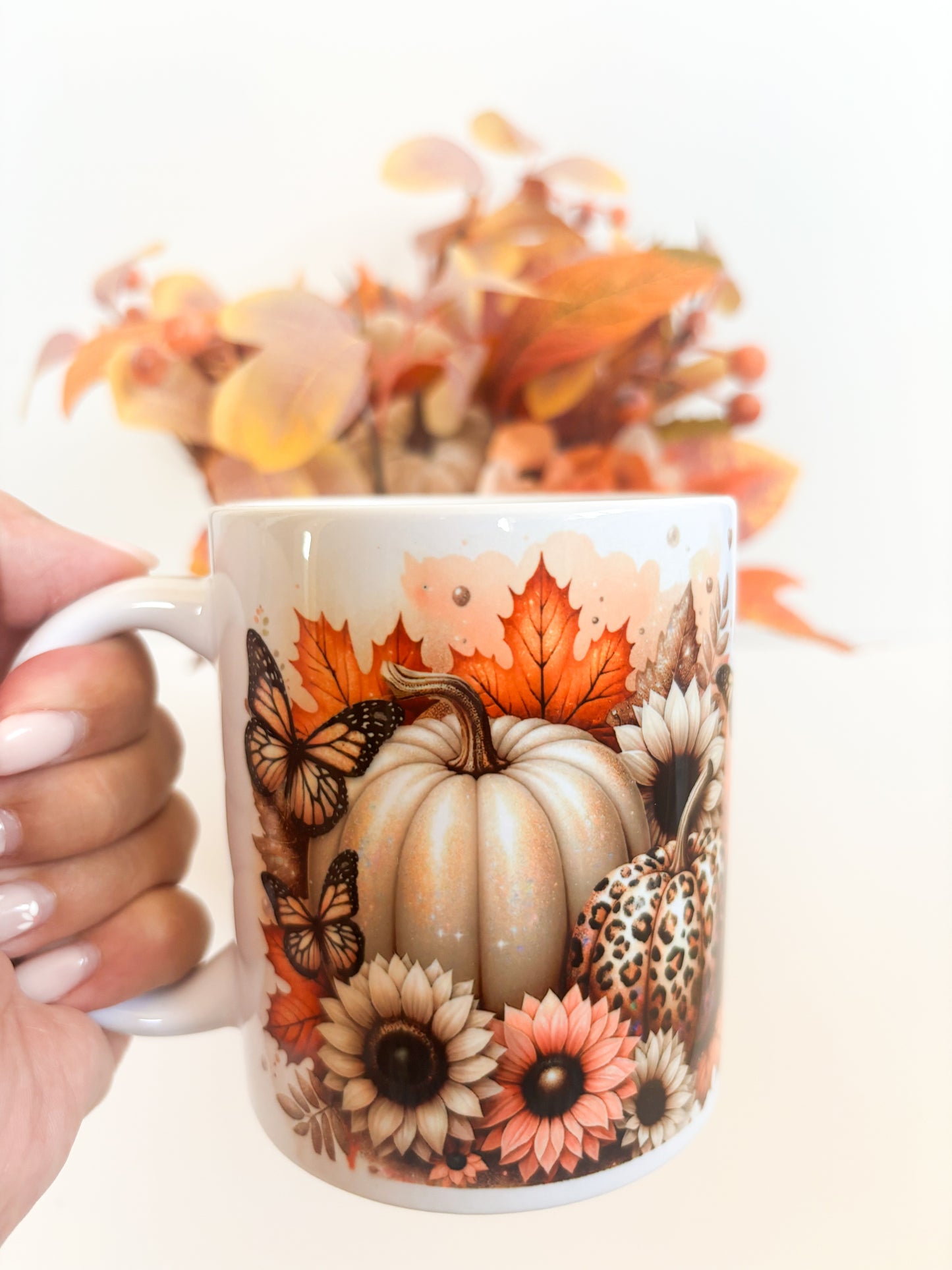 Cute pumpkins autumn mug