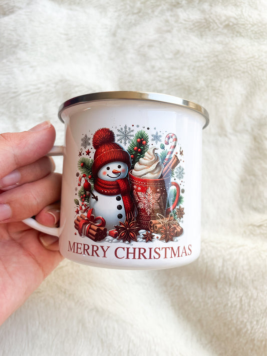 Christmas mug with snowman