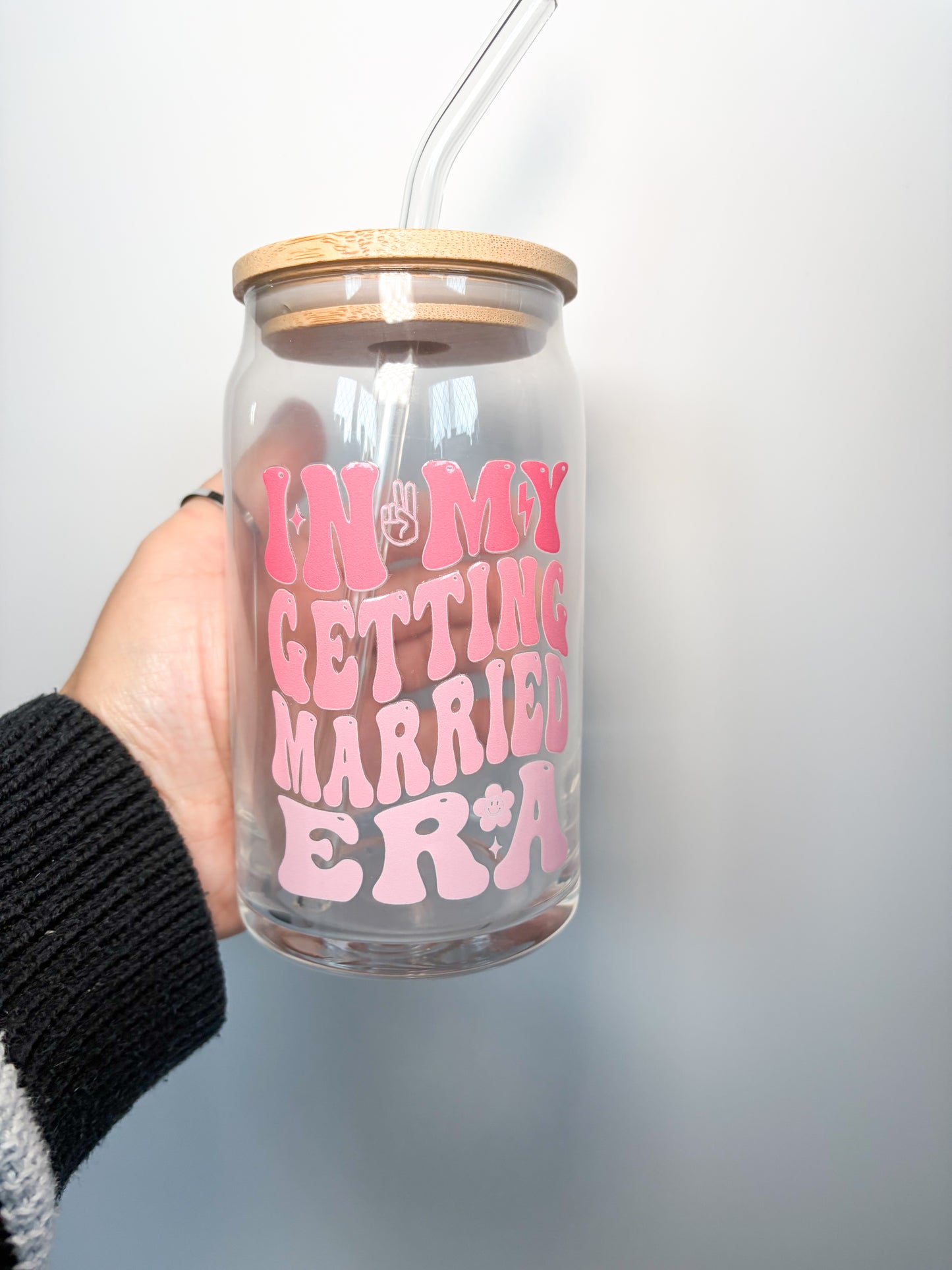 In my getting married era glass can, drinkware for 2026 Bride