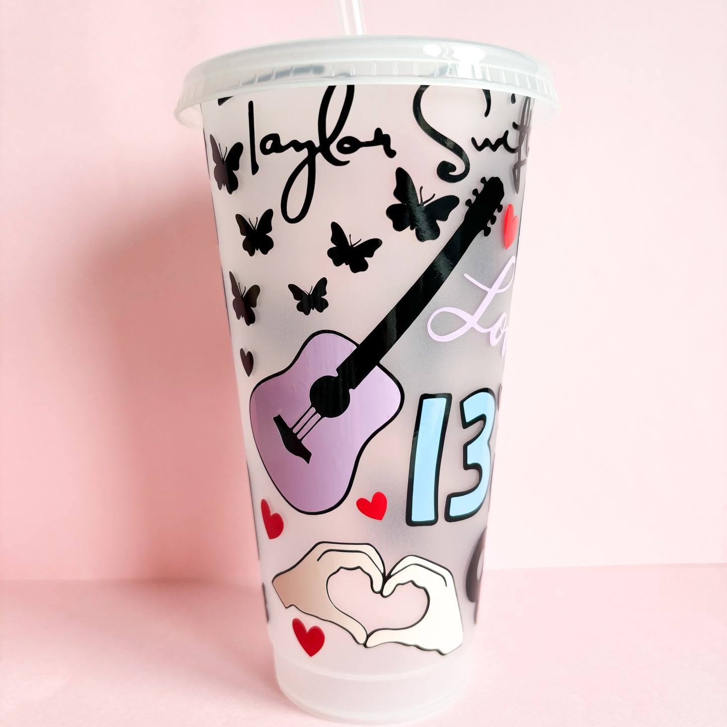 Reusable Taylor Swift Drinkware, Swiftie travel coffee cup, Reusable travel mug, Iced coffee cup