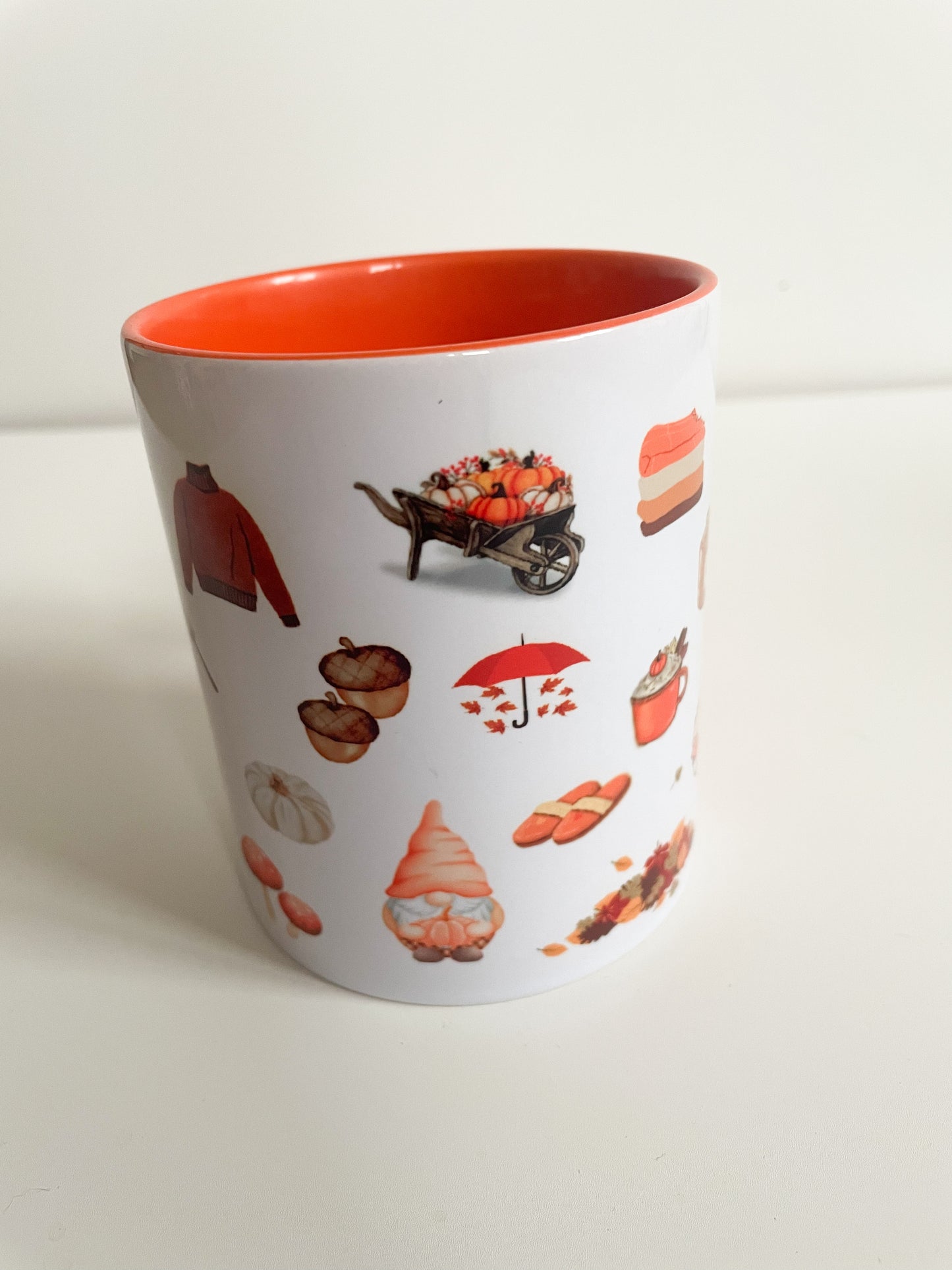 Orange autumn mug