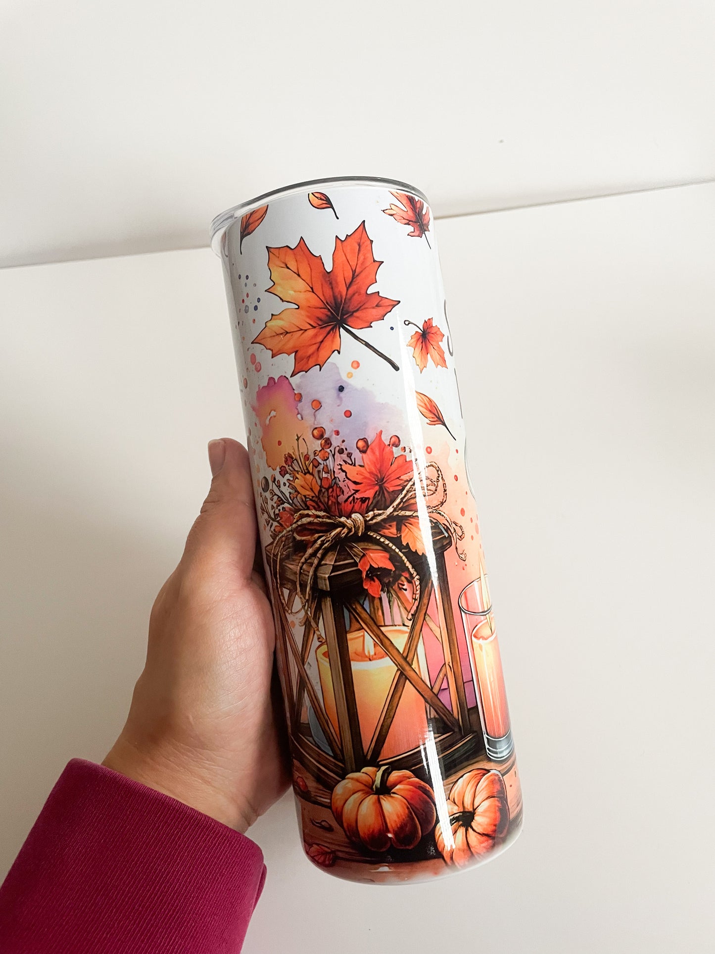 Sweater weather autumn metal tumbler