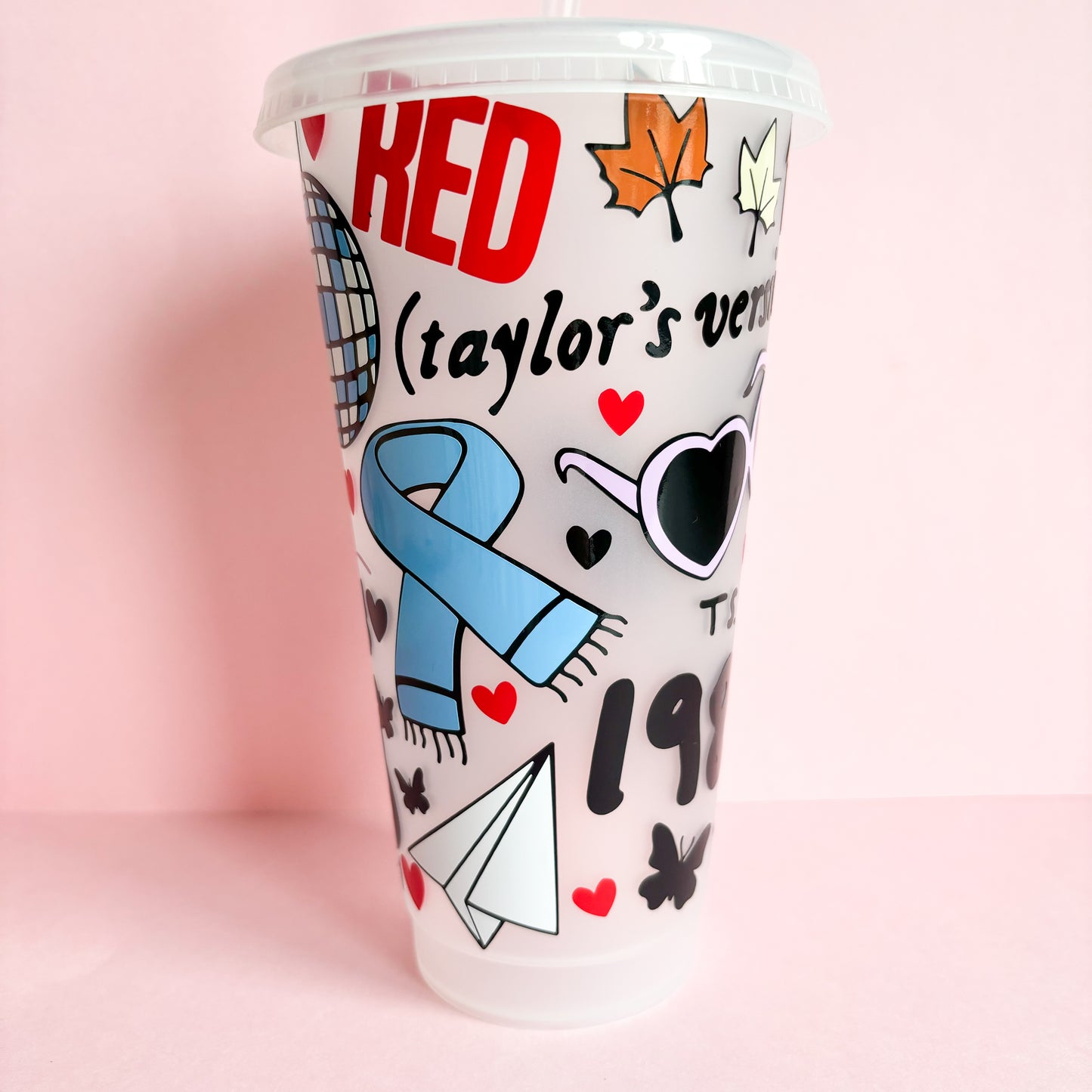 Reusable Taylor Swift Drinkware, Swiftie travel coffee cup, Reusable travel mug, Iced coffee cup