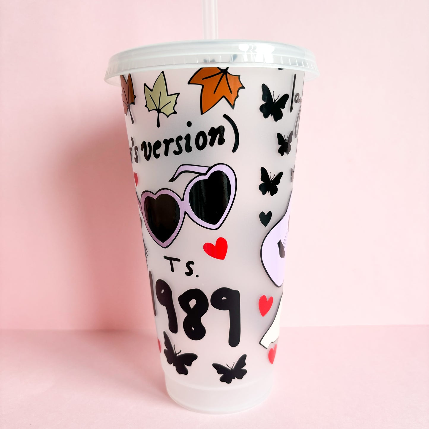 Reusable Taylor Swift Drinkware, Swiftie travel coffee cup, Reusable travel mug, Iced coffee cup