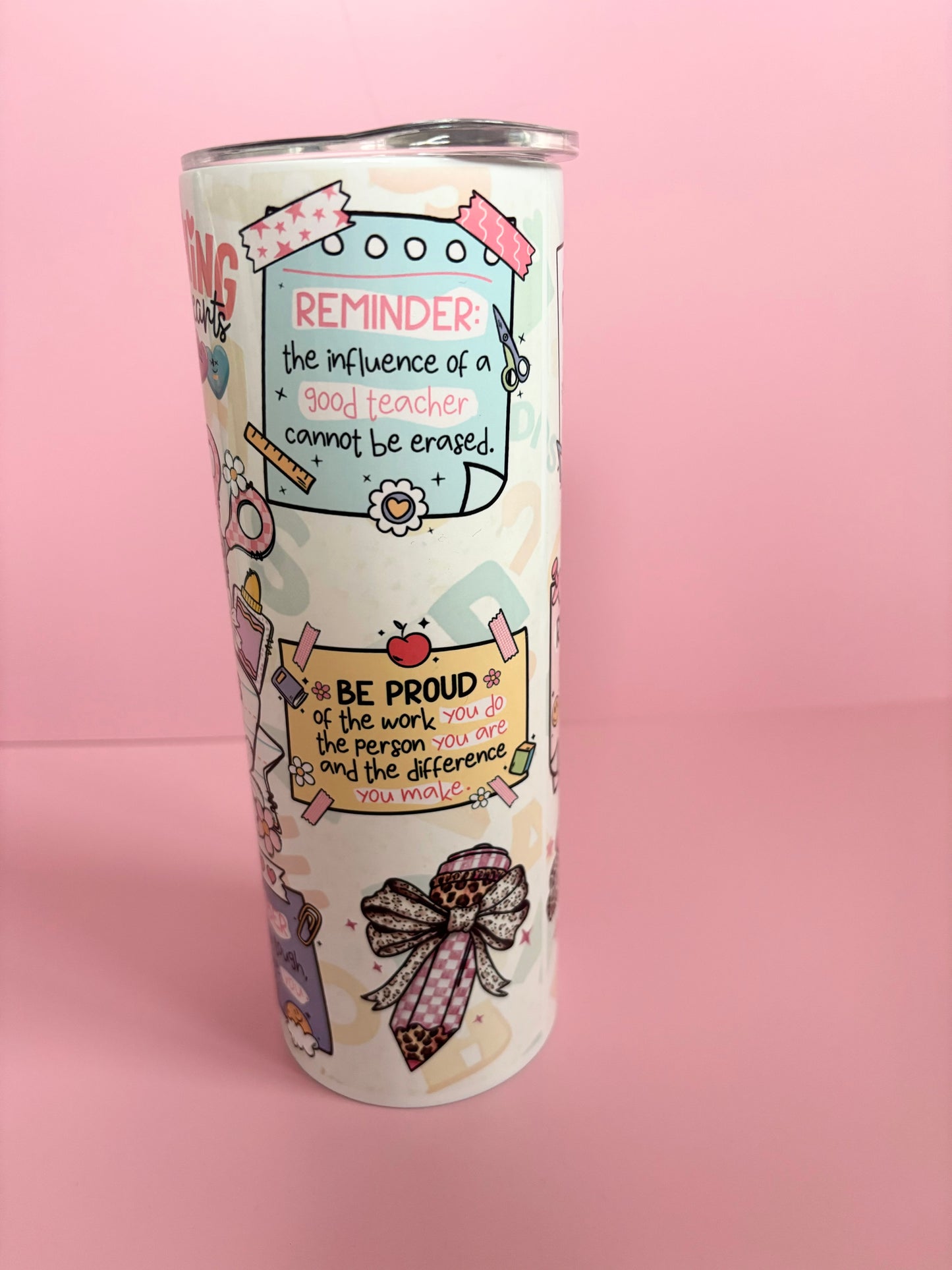 Personalised Teacher tumbler, Christmas gift, reusable metal tumbler