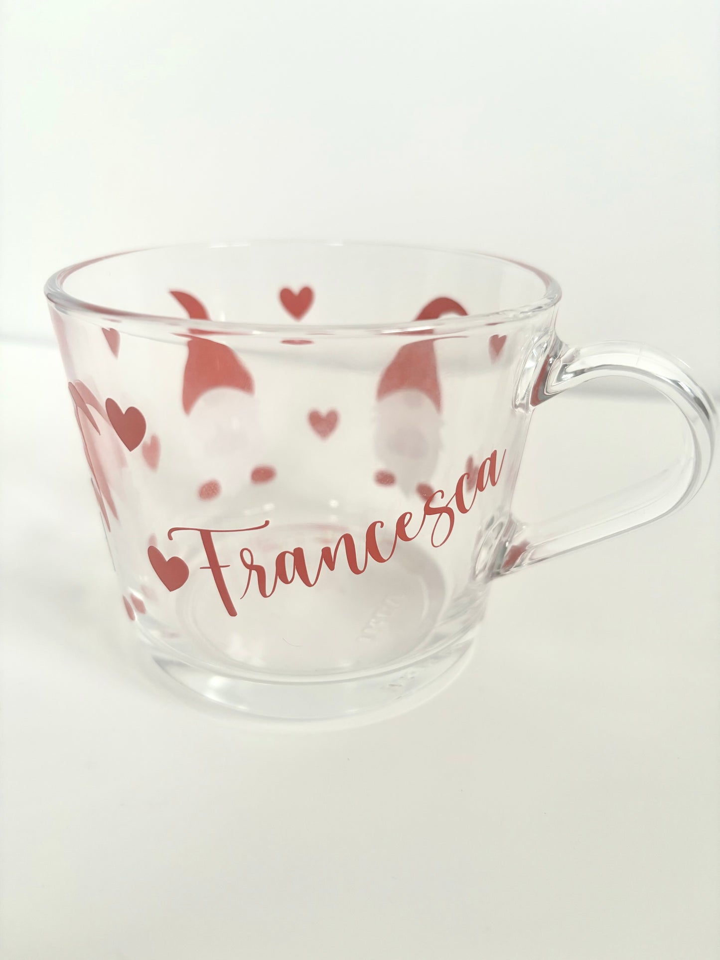 Personalised Christmas gonk glass mug