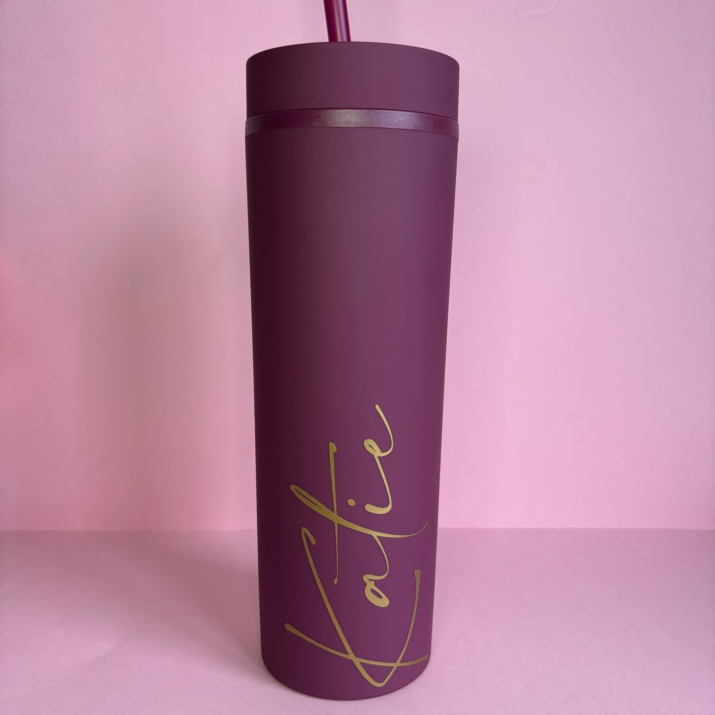 16oz Personalised Reusable Skinny Tumbler, Personalised gift for her, Personalised gift for him, Reusable coffee cup with lid and straw, hot