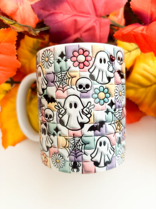 Autumn, Halloween, cute ghosts mug