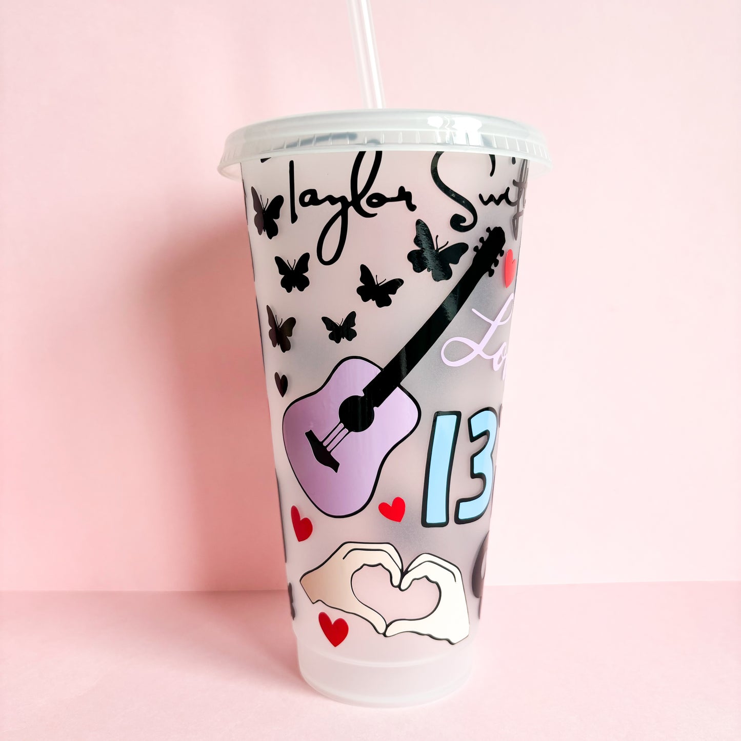 Reusable Taylor Swift Drinkware, Swiftie travel coffee cup, Reusable travel mug, Iced coffee cup