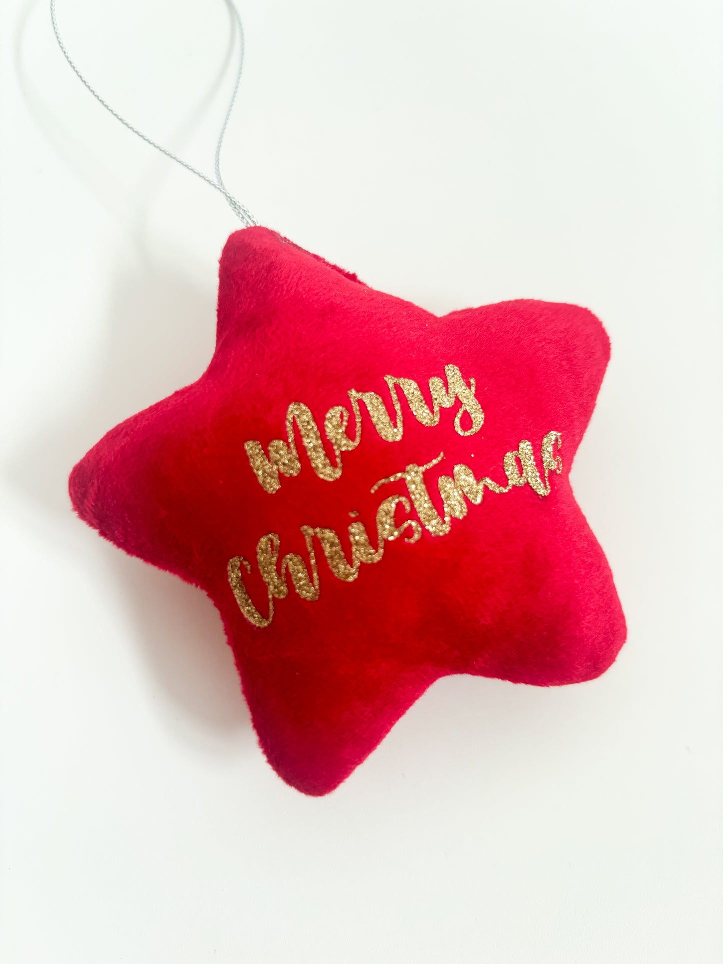 Personalised velvet star bauble