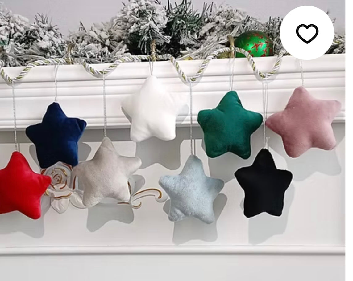 Personalised velvet star bauble