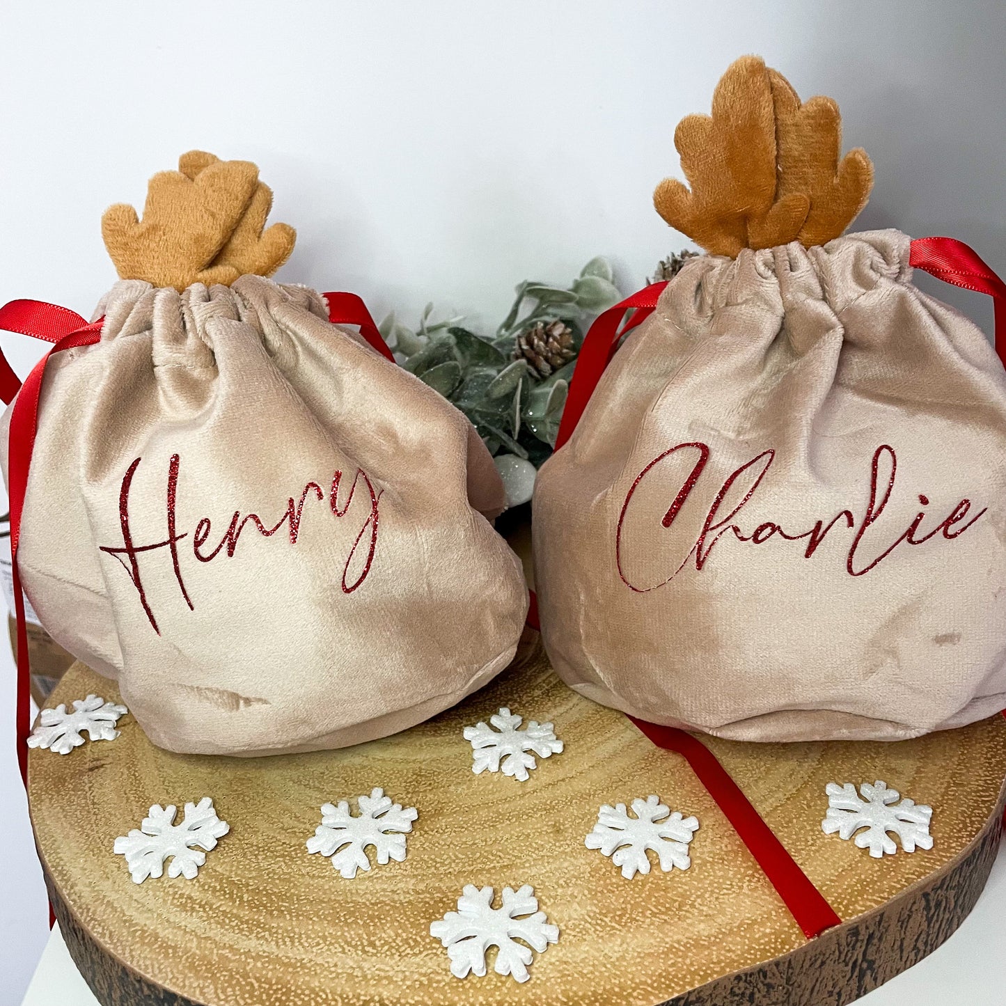 Children's Personalised Christmas Reindeer Gift Bag