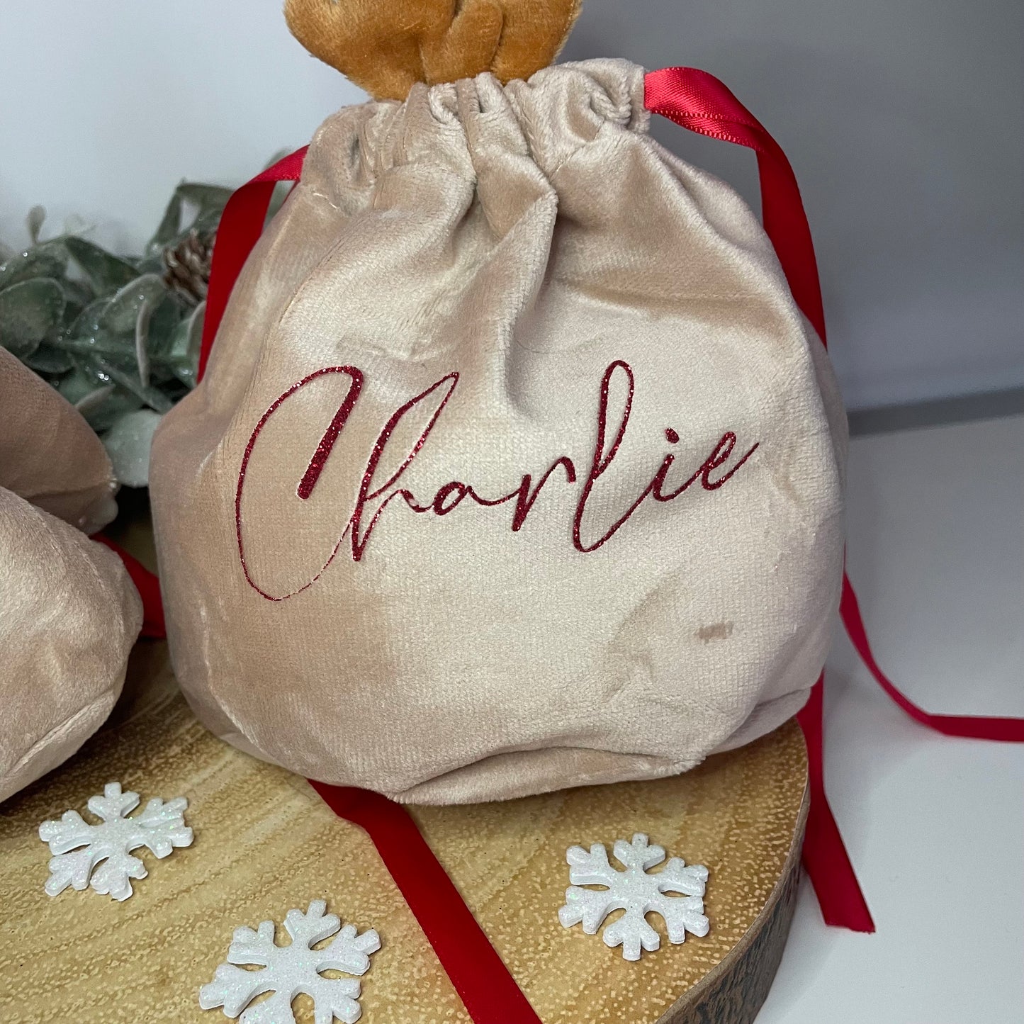 Children's Personalised Christmas Reindeer Gift Bag