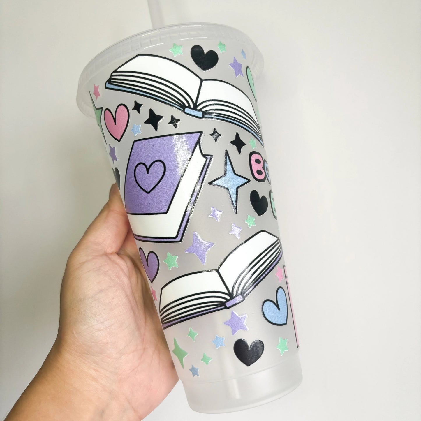 24oz Book Themed Reusable Cold Cup