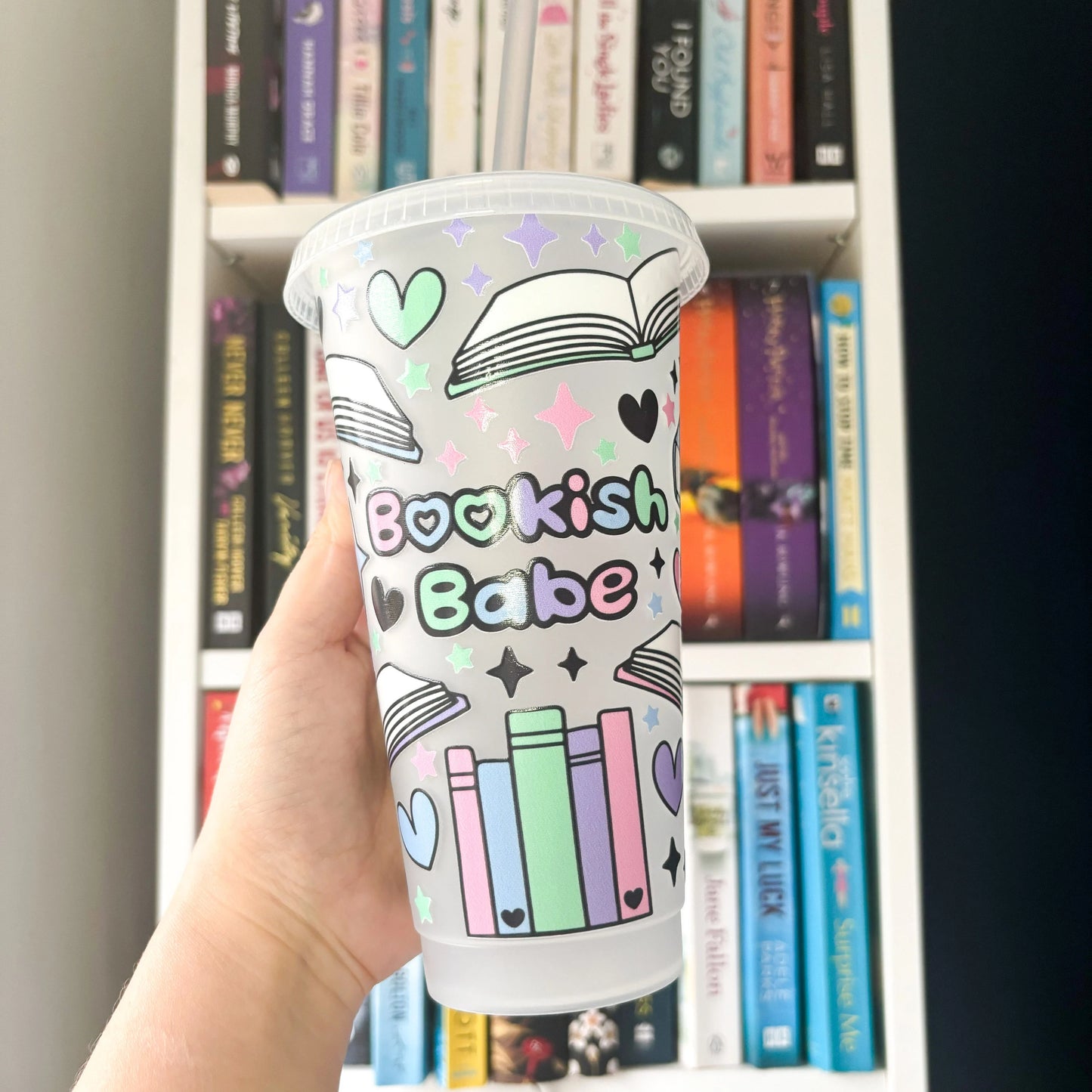 24oz Book Themed Reusable Cold Cup