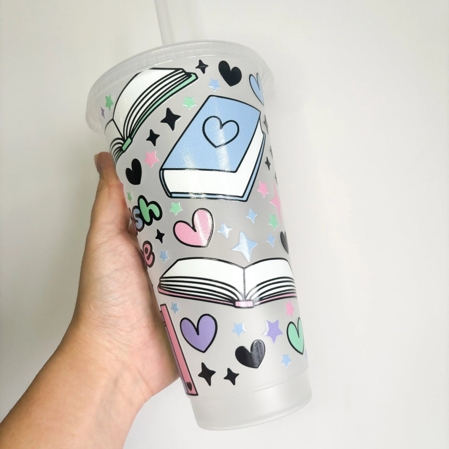 24oz Book Themed Reusable Cold Cup